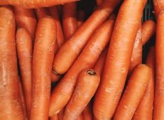 Organic carrot bunches are a great option for a healthy and fresh snack.